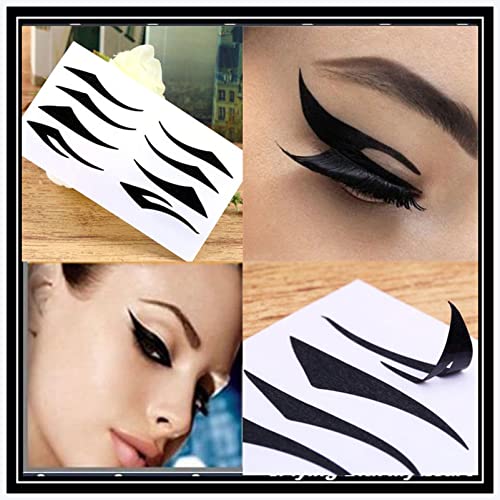 Doppel augenlid aufkleber 2 Blatt 4 Arten Schwarze Augen Aufkleber Sexy Katze Stil Eyeliner Temporäre Instant Tattoo Transfer Lidschatten Eyeliner Eye Aufkleber Eyeliner aufkleber von FnnEmg