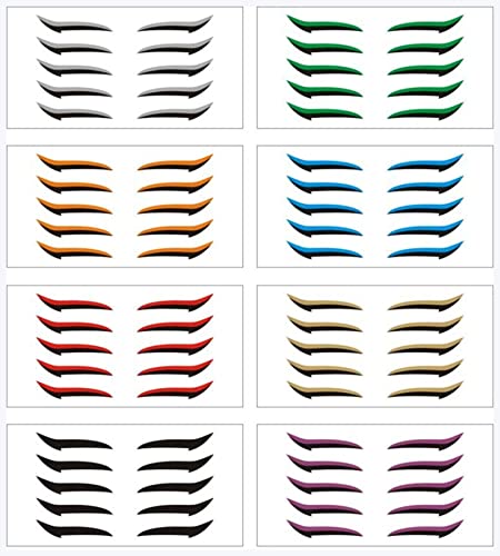 Doppel augenlid aufkleber 20 stücke Augenlid Line Stick Wiederverwendbare Eyeliner Aufkleber Katze Augen Make-up Doppel Eyelid Aufkleber Eyeliner Make-up Aufkleber Eyeliner aufkleber (Size : Purple) von FnnEmg