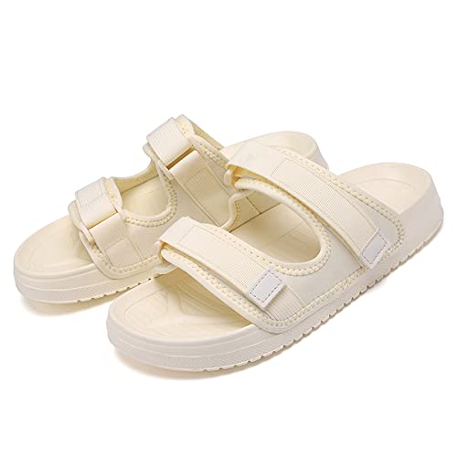 FnnEmg Diabetiker Schuhe Herren Damen Klettverschluss Extra Weit Orthopädische Schuhe,Breite Tiefe Diabetische Wanderschuhe,Wide Fit Memory Foam Diabetiker Hausschuhe Bequem-Beige||39 EU von FnnEmg