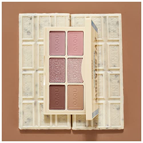 Qing beauty palette Mode Schokolade Matte Lidschatten 6 Farben Palette Natürliche Schimmer Glitzer Wasserdichte Lidschatten Make-up Set Korea Kosmetik Make up palette (Size : China) von FnnEmg