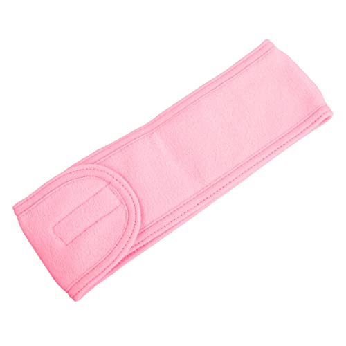 Stirnband Damen 1 Stück Verstellbare Gesichtsbehaarung Makeup-Kopfband-Handtuchhaar-Wrap-Duschkappe-Stretch SPA Gesichtskopfbandfarbe Haare Ascessorien Gesichtswaschstirnband (Size : Pink) von FnnEmg