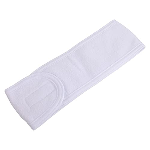 Stirnband Damen 1 Stück Verstellbare Gesichtsbehaarung Makeup-Kopfband-Handtuchhaar-Wrap-Duschkappe-Stretch SPA Gesichtskopfbandfarbe Haare Ascessorien Gesichtswaschstirnband (Size : White) von FnnEmg