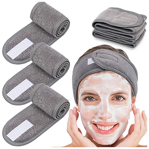 Stirnband Damen Kosmetische Wrap Turban Face Wash Einstellbare Yoga Frauen Gesichtsbehandlungsbad Hairband Makeup Stirnbänder SPA Salonzubehör Gesichtswaschstirnband (Size : GR) von FnnEmg