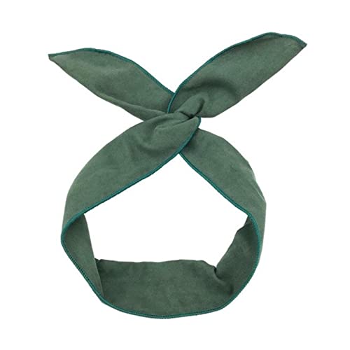 Stirnband Damen Multi mit einstellbaren Stirnbändern Frauen Haarband Metalldraht Kreative Mädchen Kopfband for Gesicht Waschansicht Haarschmuck Gesichtswaschstirnband (Size : Solid Green) von FnnEmg