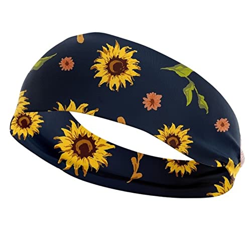 Stirnband Damen Sommer frauen haarbands gedruckt yoga sport sport waschen das Gesicht stirnband sonnenblume elastizität modische haare stirnbänder for frau Gesichtswaschstirnband (Size : TD02-2) von FnnEmg