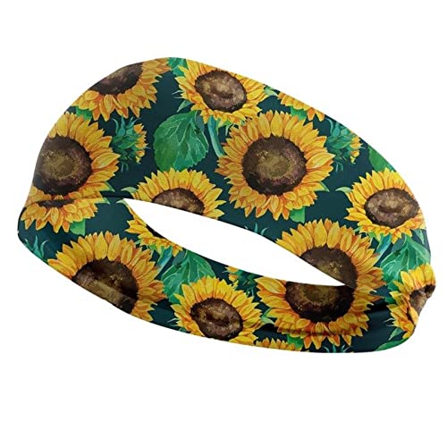 Stirnband Damen Sommer frauen haarbands gedruckt yoga sport sport waschen das Gesicht stirnband sonnenblume elastizität modische haare stirnbänder for frau Gesichtswaschstirnband (Size : TD02-6) von FnnEmg