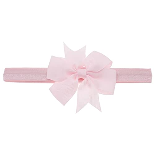 Stirnband Damen Stirnband Schöne Mädchen Bowknot Knoten Tiara Bow Stirnband Elastische Haarband Headwear Säuglingshaar Zubehör Gesichtswaschstirnband (Size : Pink) von FnnEmg