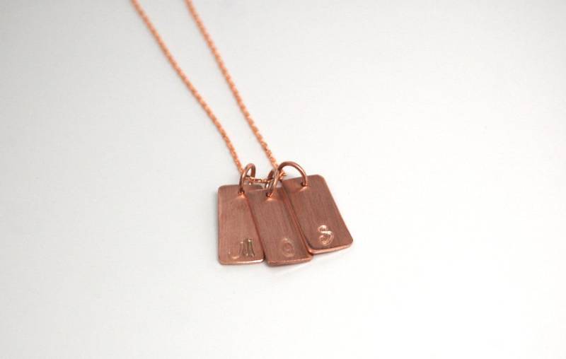 Rose Gold Bar Halskette - Name-Bar-Kette Rose Gold Bar Halskette - Name-Bar-Kette von FoLeoLa