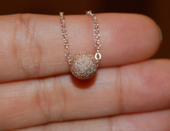 Rose Gold Stardust Collier - 14 Kt Gold-Filled Charm Halskette, Einfache Collier, Niedliche Halskette Rose Gold Stardust Collier - 14 Kt Gold-Filled Charm Halskette, Einfache Collier, Niedliche Halskette von FoLeoLa