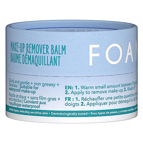 Foamie Make-up-Entferner für Gesicht und Augen – öliger Make-up-Entferner für Gesicht und Augen, die mit Wasser entfernt werden – wasserfester Augen-Make-up-Entferner für alle Hauttypen, 50 g von Foamie