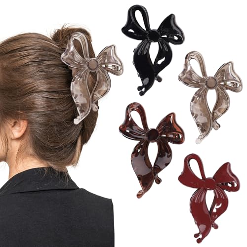Mittlere Haarspangen für Damen, Schleifenklammern, Lehrer-Klauen-Clips, rutschfeste Krallen-Clip für kurzes, dickes Haar Mittlere Haarspangen für Damen, Schleifenklammern, Lehrer-Klauen-Clips, rutschfeste Krallen-Clip für kurzes, dickes Haar von Foaryoer