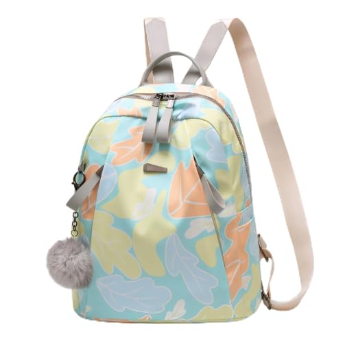 Focenat Frauen Rucksack Wasserdicht Anti-Diebstahl, Schultaschen Anti-Diebstahl Tagesrucksack, Oxford Schultertasche Casual Daypack Klein Reiserucksack für Frauen Mädchen (Gelb) von Focenat