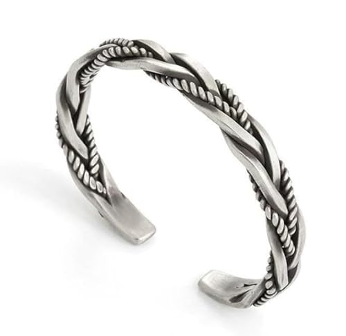 Focisa Bracelets Bracelet Jewellery Armband Women's Men's 925 Sterling Silber Twisted Braided Armband Armreif Herren Damen Vintage Handmade Exquisite Einzigartiges Eröffnungsgeschenk von Focisa