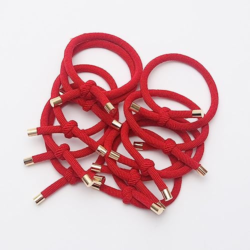 Haarschmuck Haargummis Haarspangen 10 Stück Elastische Haargummis Für Damen, Gummibänder, Hochwertige Mädchen-Haargummis, Stirnbänder, Haar-Accessoires, Haargel/Krawatten, Rot, 10 Stück von Focisa