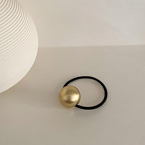 Haarschmuck Haargummis Haarspangen Brandneues Matte Ball Scrunchie Stirnband Damen Elastisches Gummiband Haarschmuck Pferdeschwanzhalter Gold von Focisa