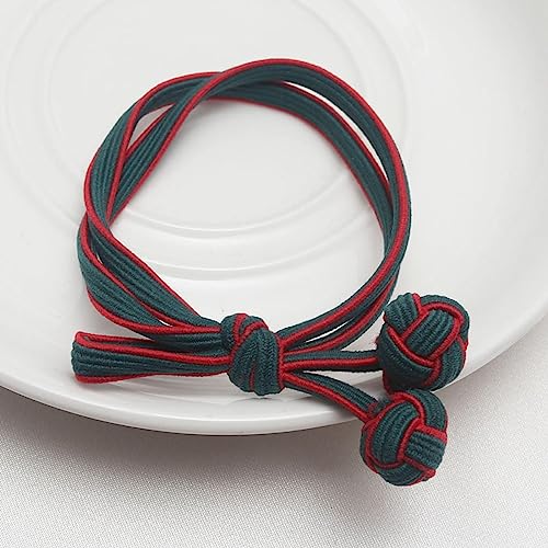 Haarschmuck Haargummis Haarspangen Elastisches Haarband Für Damen, Gummiband, Koreanisches Mädchen-Stirnband, Hochwertiges, Langlebiges Haarspray/Krawatte, Weihnachtsgeschenk, 2 Stück, Grün von Focisa