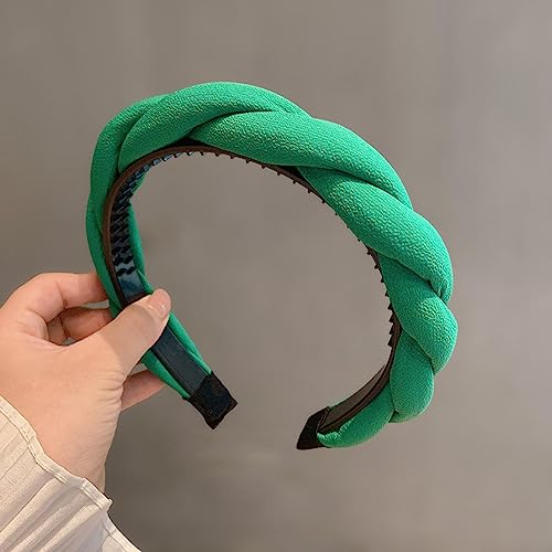 Haarschmuck Haargummis Haarspangen Neue Damen Haarbänder Kreuzknoten Geflochtene Twist Stirnbänder Erwachsene Glänzende Bunte Kopfbedeckung Breite Krempe Bandana Haarschmuck 54 von Focisa