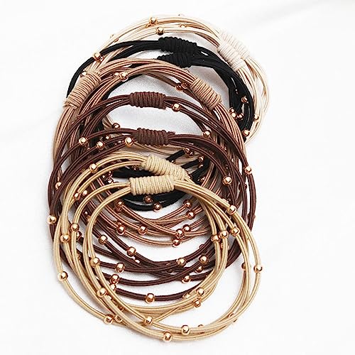 Haarschmuck Haargummis Haarspangen Newmix 10 Stück Koreanische Damen-Elastisches Haar-Gummiband-Stirnband-Mädchen-Perlen-Haar-Kratzer-Stirnband/Halter/Zahnfleisch-Zubehör Newmix10 Stück von Focisa