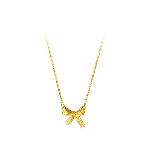 Halskette Ketten Schmuck Herren Frauen Anhänger Necklace 925 Halskette Für Frauen Einfache Und Exquisite Schmetterlingsanhänger Halskette Temperament Schlüsselbeinkette Gold von Focisa