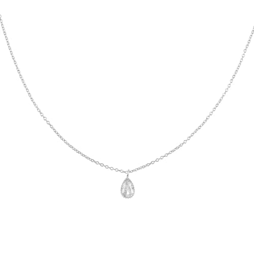 Halskette Ketten Schmuck Herren Frauen Anhänger Necklace 925 Halskette Ovaler Anhänger Halskette 4 * 6Mm Luxus Anhänger 40Cm Schmuck Silber von Focisa