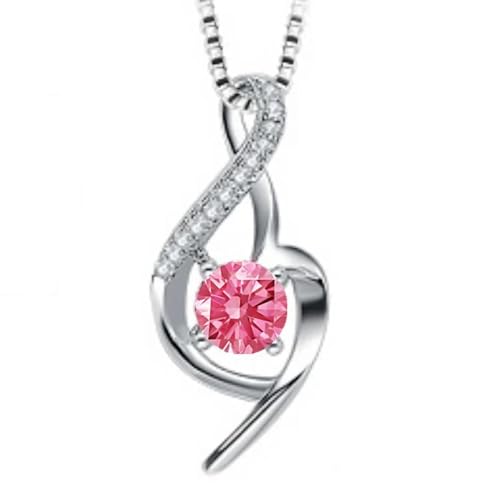 Halskette Ketten Schmuck Herren Frauen Anhänger Necklace 925 Kette Halskette Damenschmuck Beliebter Anhänger Halskette Damen Halsschmuck Rosa von Focisa