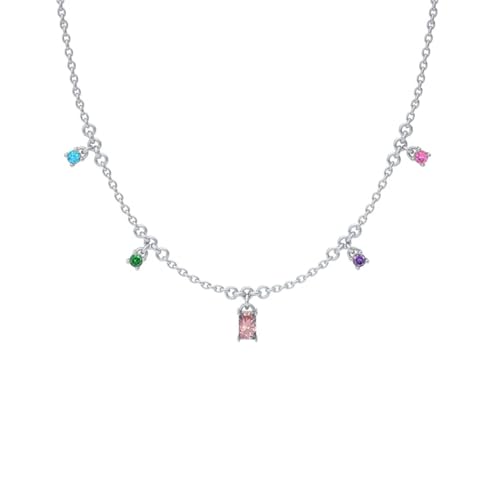 Halskette Ketten Schmuck Herren Frauen Anhänger Necklace 925 Stern Und Mond Kreuz Anhänger Halskette Farbige Öltropfen Schmetterling Anhänger Blatt Halskette 40 von Focisa