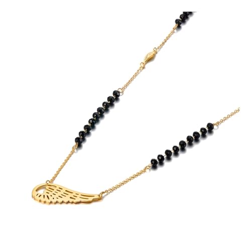 Halskette Ketten Schmuck Herren Frauen Anhänger Necklace Bohemian Wings Halskette Für Mädchen Mädchen Design Schwarze Kette Halskette Schöne Halskette N21128G von Focisa