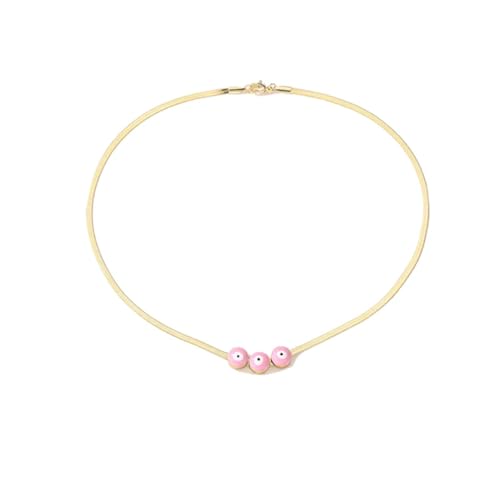 Halskette Ketten Schmuck Herren Frauen Anhänger Necklace Damenhalsketten, Halsketten, Halsketten, Modeschmuck Pink von Focisa