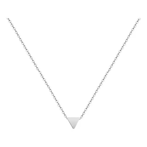 Halskette Ketten Schmuck Herren Frauen Anhänger Necklace Doppelschichtige Geometrische Sternkette Mädchen Handgemachte Einfache Halskette Schmuck 11-Silber von Focisa