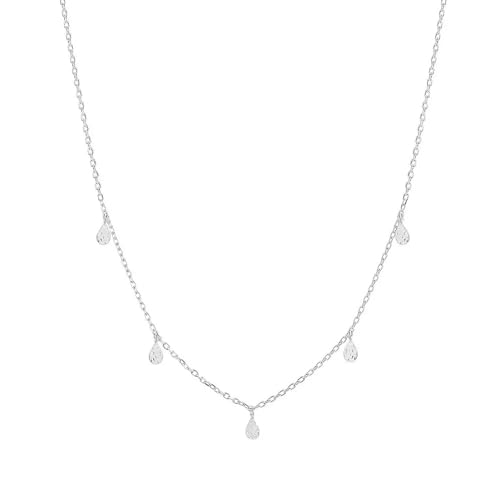 Halskette Ketten Schmuck Herren Frauen Anhänger Necklace Einfache 925 Runde Anhänger Kette Halskette Damen Choker Schmuck N3Silber von Focisa