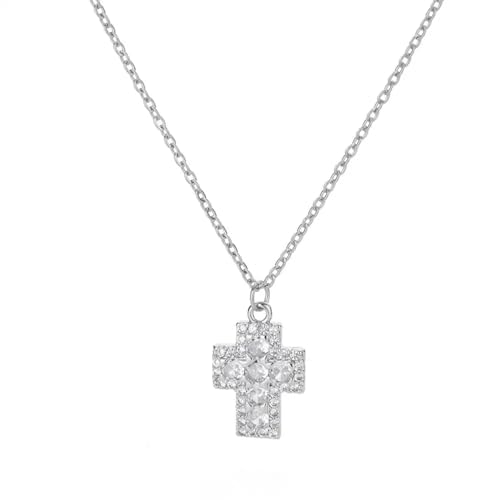 Halskette Ketten Schmuck Herren Frauen Anhänger Necklace Gothic Kreuz Anhänger Halskette Damen Luxus Halskette Trendiges Paar Schmuck Halsband Frauen N05308P von Focisa