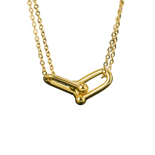 Halskette Ketten Schmuck Herren Frauen Anhänger Necklace Halskette Hufeisen Halskette Damen Anhänger Schmuck Geschenk Gold von Focisa