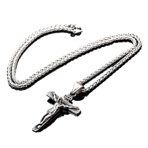 Halskette Ketten Schmuck Herren Frauen Anhänger Necklace Herren Kreuz Halskette Mode Kreuz Anhänger Mit Kette Halskette Schmuck Für Männer 3 von Focisa