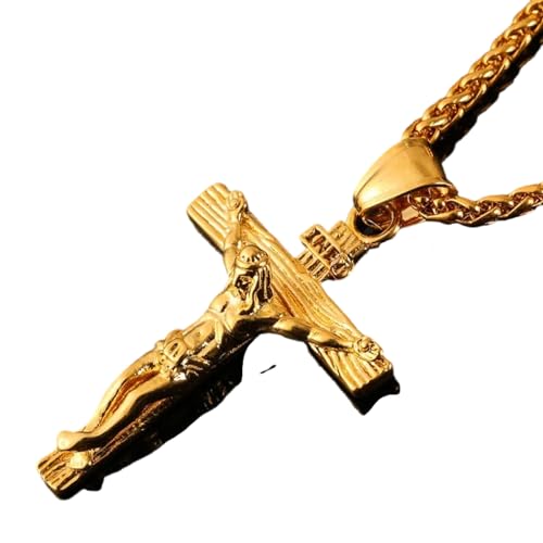 Halskette Ketten Schmuck Herren Frauen Anhänger Necklace Herren Kreuz Halskette Mode Kreuz Anhänger Mit Kette Halskette Schmuck Für Männer 4 von Focisa