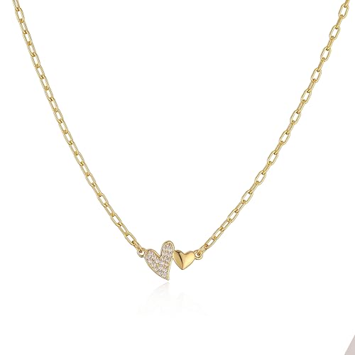Halskette Ketten Schmuck Herren Frauen Anhänger Necklace Herz Halskette Armband Set Damenschmuck Schmuck Goldhalskette von Focisa