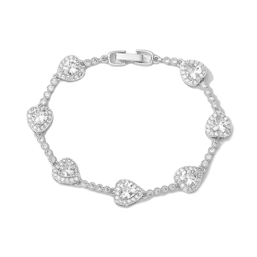 Halskette Ketten Schmuck Herren Frauen Anhänger Necklace Herz Tennis Kette Armband Halskette Frauen Mädchen Lieben Süßes Armband 2 von Focisa