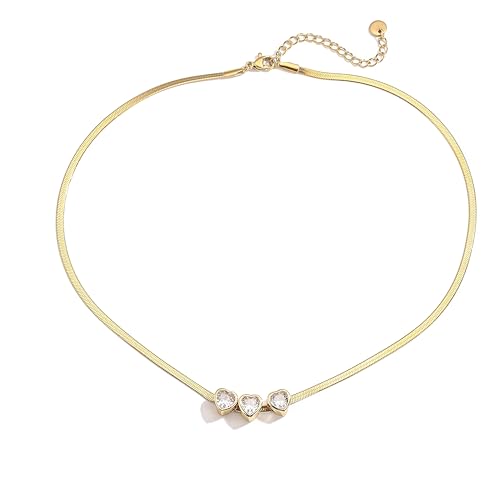 Halskette Ketten Schmuck Herren Frauen Anhänger Necklace Hochwertige Damen Halskette 40+5 Cm Snake Choker Gold von Focisa