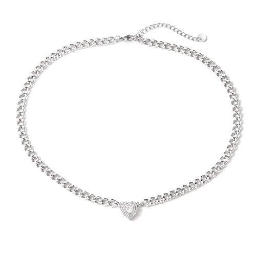 Halskette Ketten Schmuck Herren Frauen Anhänger Necklace Love Forever Anhänger Damen Halskette, Choker Schmuck Silber von Focisa