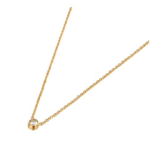 Halskette Ketten Schmuck Herren Frauen Anhänger Necklace Runde Anhänger Halskette Frauen Mädchen Mode Anhänger Halskette Gold-Farbe von Focisa