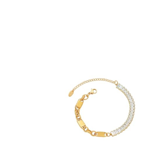 Halskette Ketten Schmuck Herren Frauen Anhänger Necklace Schmuck Stitching Armband Halskette Mode Zweiteiliges Set Für Frauen Gold von Focisa