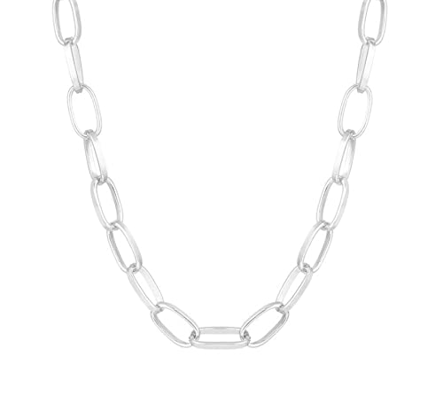 Halskette Schmuck Ketten Frauen Herren Necklace Jewelry Große Damen Choker Halskette Halskette Schmuck Auf Hals Choker Silberhalskette von Focisa