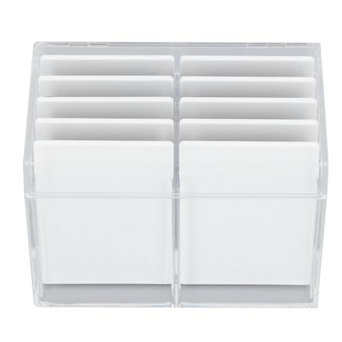 10-lagige Acryl-Wimpern-Aufbewahrungsbox, Transparenter Make-up-Organizer, Falscher WimpernPalettenhalter mit Magnetischem Boden, 10,2 X 15,2 X 10,2 Cm Großes (Transparent) von Fockety