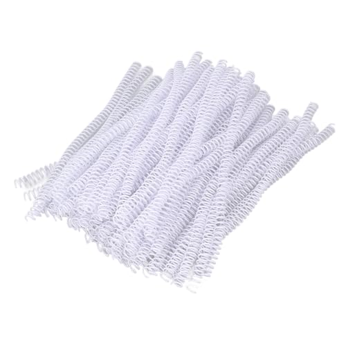 100 Pack Plastikspiralen, 75 Blatt Kapazität 3/8in 48 Zähne Spiralbindung Draht Kämme Stacheln Spulen Bindesatz für A4 Papier, Dia 9.5mm 4:1 Verhältnis Bindung Spiralen Ringe von Fockety