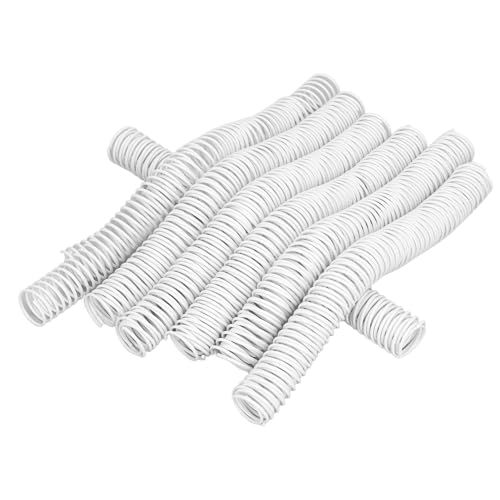 35PCS Spirale Bindung Spulen, A4 Papier 48 Schleifen 4:1 Pitch Kunststoffspirale Bindung Stacheln mit 215 Blatt Kapazität, Bindung Kit für 8,5 X 11inch Letter Format Papier (WHITE) von Fockety