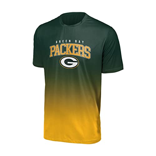 FOCO Green Bay Packers NFL Gradient Mesh Jersey Short Sleeve Herren T-Shirt - L von Foco