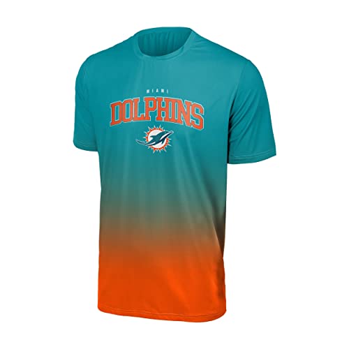 FOCO Miami Dolphins NFL Gradient Mesh Jersey Short Sleeve Herren T-Shirt - L von Foco
