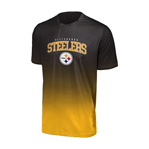 FOCO Pittsburgh Steelers NFL Gradient Mesh Jersey Short Sleeve Herren T-Shirt - XL von Foco