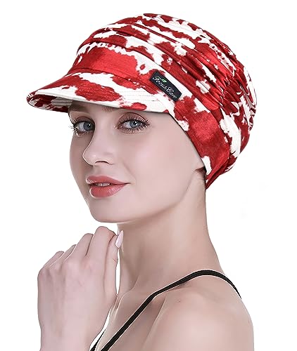FocusCare Weiche Hüte für Chemo-Frauen, Bambus-Baseballkappe, Haarausfall, Turbane, Red-f, Einheitsgröße von FocusCare