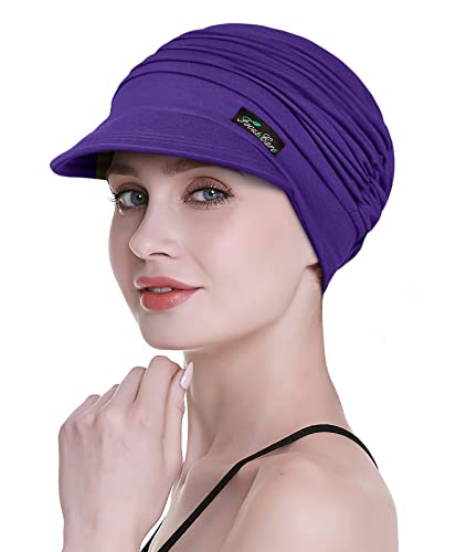 FocusCare Zeitungsjunge Mütze, Chemo Hair Loss Sensitive Scalp Headcover Baumwollmütze für Chemo von FocusCare