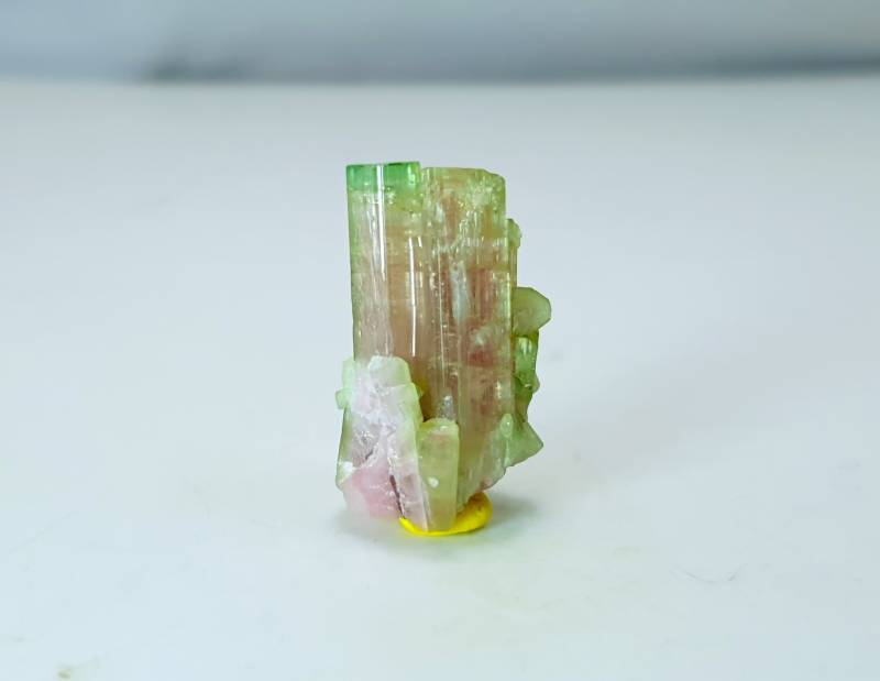 35 Karats Natural Tri Color Semi Transparent Double Terminated Tourmaline Bunch Crystals From The Mines Of Afghanistan von Focusgems